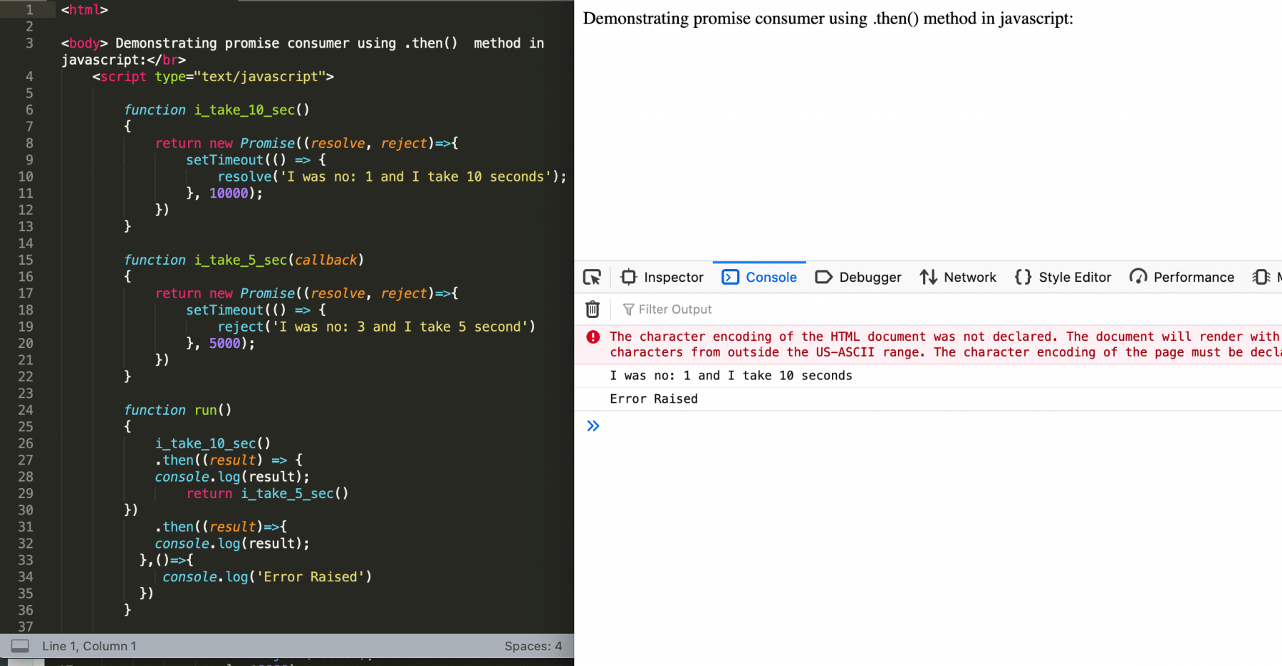 javascript assign promise to variable